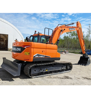 Prix Réduit – Engin de Terrassement DX140LC-7K, Excavatrice Compacte sur Chenilles DEVELON de 14 Tonnes et 0,51 m³ pour le Dragage de Rivières et les Projets de Zones Humides