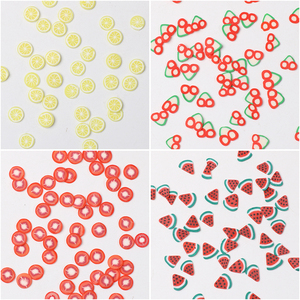 Prodotti primaverili 12gird 3D fragola arancione melma Charms ceramica fette di frutta morbida argilla polimerica decorazione per unghie - Product Image 3
