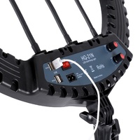Lampe d'Extension de Cils en Demi-Lune avec Support de Trépied, Accessoire de Beauté et de Maquillage, pour la Photographie de Selfie