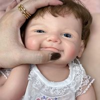 Poupée de mode en silicone de 18 pouces, corps entier, cheveux implantés, réaliste, jouet souple, jouet DIY, aspect bébé nouveau-né, fait main
