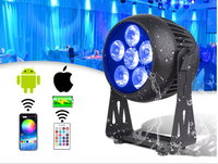 Mini projecteur LED DMX512 6x20W pour extérieur, 6-en-1 RGBW UV, contrôle WiFi/APP/Batterie/IR pour entrepôt, DJ, événement, mariage, fête, décoration.