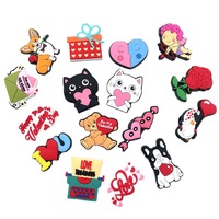 Schoencharms van PVC, rood hart, Valentijnsdag, voor klompen, decoratie, liefde, accessoires, gespen