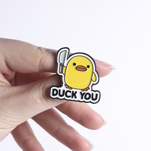 Broche en émail Canard En Colère Drôle Tenant un Couteau, Citations Humoristiques Mignonnes, Badge de Revers, Bijou de Mode, Cadeau pour Amis - Product Image 4