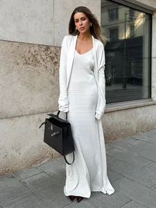 DB Set Donna Cardigan Morbido a Maniche Lunghe con Abito Canotta Elegante <span class=keywords><strong>Outfit</strong></span> Casual per l'Inverno Vendita Calda Set <span class=keywords><strong>in</strong></span> <span class=keywords><strong>Maglia</strong></span> per l'Autunno - Product Image 4