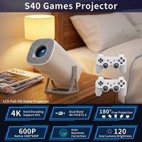 Projecteur Junuo S40 150ANSI LED LCD Android 14 avec haut-parleurs intégrés, courte focale, portable, home cinéma, jeux, 720P, 40-120 pouces