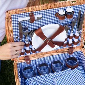 Cestino da Picnic selezionato con coperchio intrecciato in cotone intrecciato sacchetto di plastica pieghevole cesti economici per adolescenti in alluminio Rack Wickerwork - Product Image 6