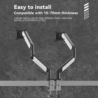 Produits les plus vendus Support d'ordinateur double avec ressort à gaz Hauteur réglable Bras de moniteur Montagem Do Monitor Max Vesa 100-100mm