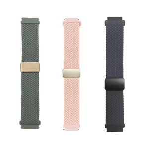 <b>Braided</b> Nylon Watch Straps with Adjustable Buckle for Samsung Huawei Woven Sport Loop for Men and Women 22mm Watch Band - Product Image 4