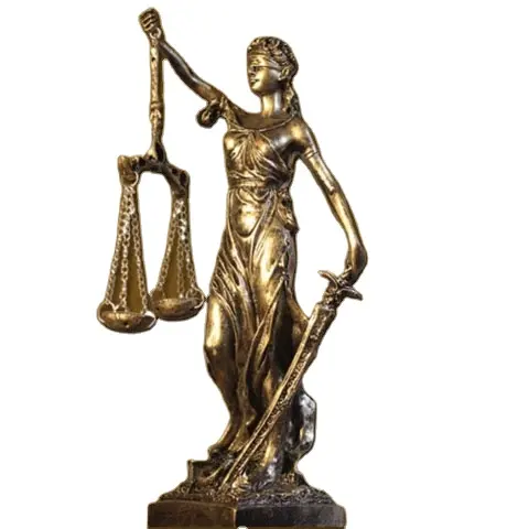 यूरोपीय रेट्रो न्याय की देवी मूर्तिकला, घर की सजावट के कार्यालय, कानून कार्यालय सजावट