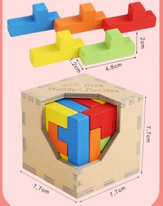 25 pièces de puzzle 3D en bois, jeu de logique de bureau, blocs en forme de L et de T, casse-tête éducatif, jouet DIY - Product Image 6