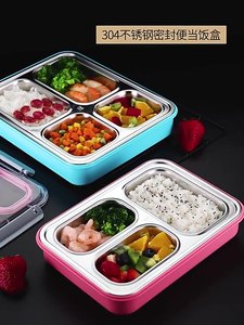 School <strong>Kids</strong> Bento Fresh Food <strong>Storaged</strong> <strong>Box</strong> Silicone Collapsible Lunch <strong>Box</strong> - Product Image 2