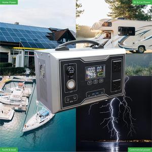 220V 110V 500 W Pure Sine Wave Portable Power Station All-in-One Solar <b>Generator</b> Lithium Pack Light Home Outdoor <b>Camping</b> US FU-P - Product Image 2