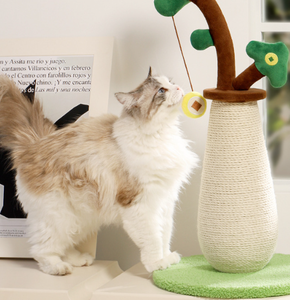 Torre de Actividades para Gatos de Peluche con Poste Rascador de Sisal, Condominio en Forma de Hongo para Interiores y Juguete Colgante de Bola - Product Image 4