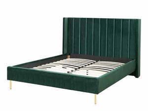 Phòng Ngủ Hiện Đại Nhung EU Vua Kích Thước Khung Giường <span class=keywords><strong>6ft</strong></span> Màu Xanh Đậm Chuồng Cứng Cơ Sở Villett Vải - Product Image 4