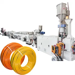 PE Orange Electric Sheath Pipe Production Line Plastic Hose Manufacturing Machine