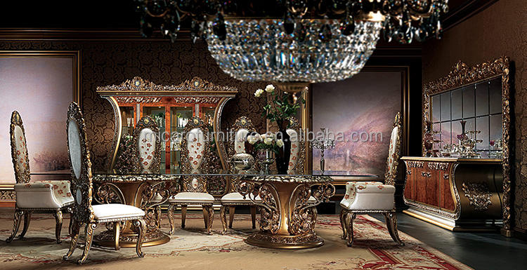 18世紀なダイニングテーブルクラシックなバロック様式の寄木細工が施