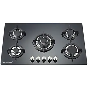 Quemador De Cocina 5 Burners Sabaf Burner Built In Gas Cooktops Kitchen Cooking NG Gas Hob With Safety Device LPG Gas Stove