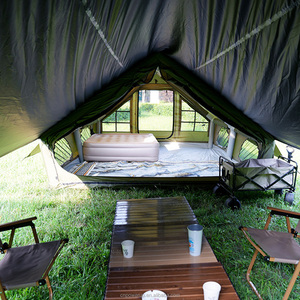 Luxury 12㎡ Inflatable Camping <b>Tent</b> Large Space <b>Waterproof</b> UV-Resistant with 4m Awning & Chimney Opening for Family Outdoor - Product Image 2