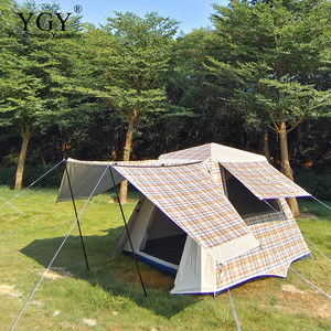 <span class=keywords><strong>YGY</strong></span> tente de camping glamping double couche 3-4 personnes étanche anti-UV famille extérieur 4 saisons Oxford tente de jardin installation instantanée - Product Image 1