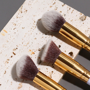 Custom Marble Flat Top Foundation Angled Contour Blush Stippling <strong>Makeup</strong> <strong>Brushes</strong> Set Eye Blending Concealer Beauty Sponge <strong>Blender</strong> - Product Image 3