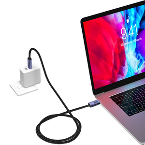 Tốc Độ Nhanh Nhất 8K Máy Tính Xách Tay Âm Thanh Chuyển Pd 100W Loại C Nam Để Loại C Nam Cáp Dữ Liệu 5A 50Cm/1M/2M/3M Chiều Dài Nylon Bện Dây - Product Image 1