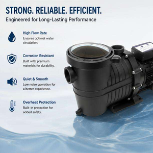 Pompe de piscine auto-amorçante JADE J07501TMR 1HP avec minuterie, 230V 60Hz, certifiée CE, ultra silencieuse, IP54, pour piscine hors sol, piscine enterrée, <span class=keywords><strong>spa</strong></span> - Product Image 2