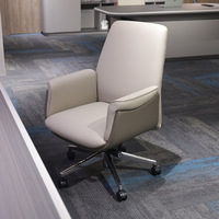 Fauteuil de bureau de direction en cuir de vachette véritable, de luxe, ergonomique, réglable et pivotant, avec dossier ailé, pour vente en gros