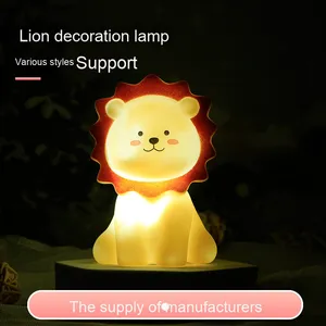 Vente en gros de lampe de nuit LED petit lion à toucher vendeur de rue fournitures de jouets lampe <span class=keywords><strong>frontale</strong></span> de décoration de lit d'enfants à piles - Product Image 5