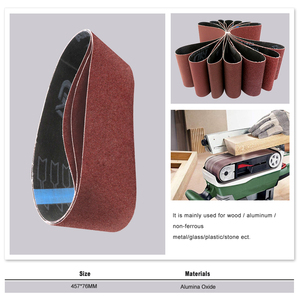 Vente flash <span class=keywords><strong>Bande</strong></span> abrasive 457*76mm <span class=keywords><strong>Bande</strong></span> abrasive en oxyde d'aluminium Bandes <span class=keywords><strong>de</strong></span> ponçage portables pour le travail du bois et le travail des métaux - Product Image 4