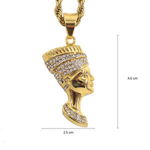 Collana con Ciondolo Regina Nefertiti Egizia in Oro 18k <span class=keywords><strong>per</strong></span> Donna e <span class=keywords><strong>Mamma</strong></span> - Product Image 2