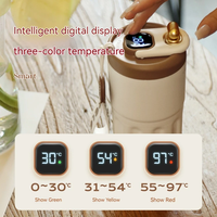 Bouteille d'eau isotherme en acier inoxydable avec affichage LED de la température, tasse à café, garde au froid et au chaud, mug thermique, gourde de voyage sous vide