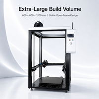 Imprimante 3D FDM industrielle automatique, grand volume d'impression 600x600x1200mm, double extrudeur, nivellement automatique - Vente directe usine, prise en charge OEM/ODM