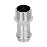 Raccord de tuyauterie à double compression à filetage extérieur pour alimentation en eau, raccord mâle DN20-S30408, pour usage résidentiel et hôtelier