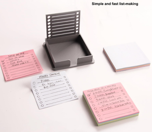 Yds ที่ใส่กระดาษโน๊ตแบบแปะเข้ากันได้กับ POST It Notes แผ่นกาว3x3พร้อมลายฉลุแผ่นจดบันทึก ABS พร้อมกล่องเส้น - Product Image 3