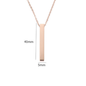 Tùy Chỉnh Thép Không Gỉ 3D Khắ<span class=keywords><strong>c</strong></span> <span class=keywords><strong>C</strong></span>á Nhân Thanh Trống Tem Khắ<span class=keywords><strong>c</strong></span> DIY Vuông Dải Mặt Dây Chuyền Vòng <span class=keywords><strong>C</strong></span>ổ - Product Image 2