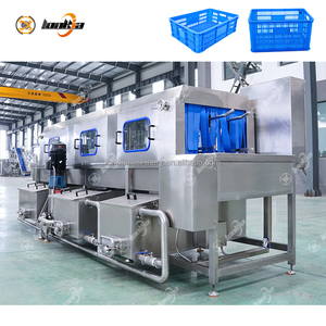 Commerical CE 6 metros rotación automática caja de plástico cesta de palés caja jaula de pollo bandeja lavadora máquina de limpieza - Product Image 1