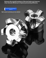 Fraise à face indexable ON05 avec porte-fraises - Insert ONMU050505, centre d'usinage CNC, tête de coupe de précision