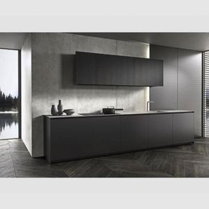 Nouvelle conception de cuisine moderne de luxe, armoires de cuisine personnalisées, design cannelé, finition laquée, armoires suspendues, accessoires de cuisine modulaires - Product Image 6