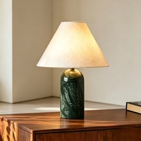 Lampe de table en marbre Wabi Sabi de luxe pour hôtel, lampe de chevet moderne du milieu du siècle pour chambre à coucher, salon, villa, maison