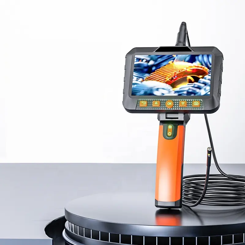 T27 taşınabilir 5.5mm çift Lens endüstriyel endoskop Wifi kamera 5 inç IPS ekran Borescope endüstriyel endoskop için araba