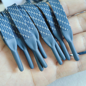 Custom Logo Woven Cotton <strong>Flat</strong> Drawstring With Plastic Tip Silicone <strong>Drawcord</strong> Coated Garment Fashion Hoodie Bag With Use For Shoes - Product Image 4