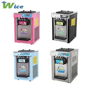 Machine à glace molle WICE Factory 2+1 saveurs mélangées, 2 conteneurs de 4L, prix abordable pour les restaurants rapide, les cafés, haute productivité - Product Image 1