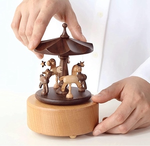 Boîte à musique en <span class=keywords><strong>bois</strong></span>, <span class=keywords><strong>carrousel</strong></span>, cheval, boîte à musique vintage à remonter, <span class=keywords><strong>carrousel</strong></span> pour enfants et adultes, cadeau <span class=keywords><strong>de</strong></span> fête - Product Image 3
