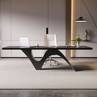 Bureau de style Wabi-sabi en bois, table à manger minimaliste française, bureau créatif et unique à grand panneau
