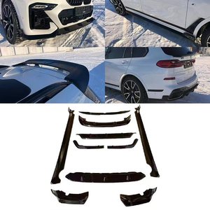 ชุดแต่งรอบคัน YTOP สำหรับ BMW X7 G07 สีดำเงา วัสดุไฟเบอร์กลาส ประกอบด้วย สปลิตเตอร์หน้า สเกิร์ตข้าง สปอยเลอร์หลัง ปีกหลังบน ปีกหลังกลาง - Product Image 5