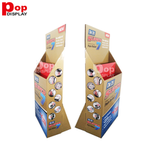 Magasin de détail pliable écologique personnalisé d'usine pour présentoir POP poubelle en carton imprimé à installation facile