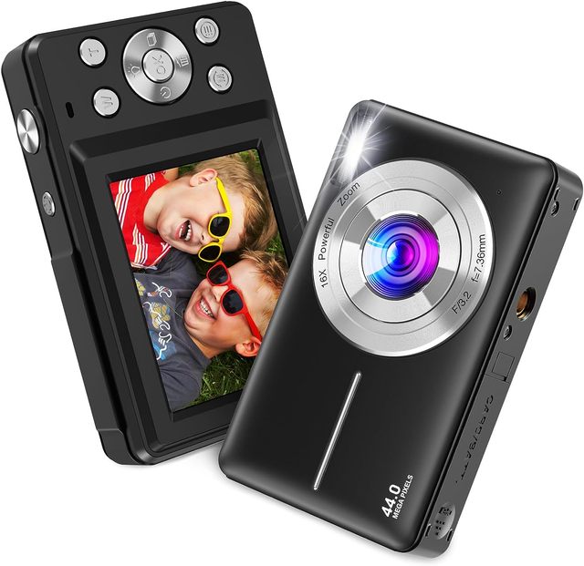 Capture Life 44MP FHD Pocket Digital Camera 1080P Video Auto Focus Perfect Point & Shoot for Travel Adventures