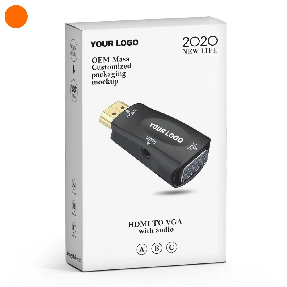 Bộ Chuyển Đổi HDMI Sang VGA Mạ Vàng Nam Sang Nữ Với Giắc Âm Thanh 3.5Mm Tương Thích Cho Máy Tính Để Bàn Máy Tính Xách Tay Máy Chiếu Màn Hình PC