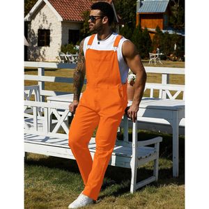 Overol Naranja Personalizado para Hombre, Ropa de Trabajo Transpirable de Algodón, Mono Utilitario con Bolsillos, Ropa de Pesca Unisex para Adultos - Product Image 6