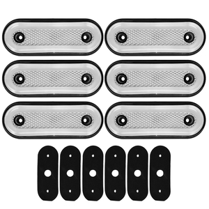 6 Luces de Posición Delanteras Blancas de 20 LED, Ovaladas, 12V 24V, de Neón, para Remolques, Camiones y Camiones de Carga - Product Image 6
